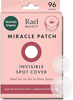 Rael Pimple Patches, Miracle Invisible Spot Cover - Hydrocolloid Acne Patch, Treatment for Breakouts, Absorbs Zits & Blemish, Korean Skin Care, 2 Sizes (96 Count)