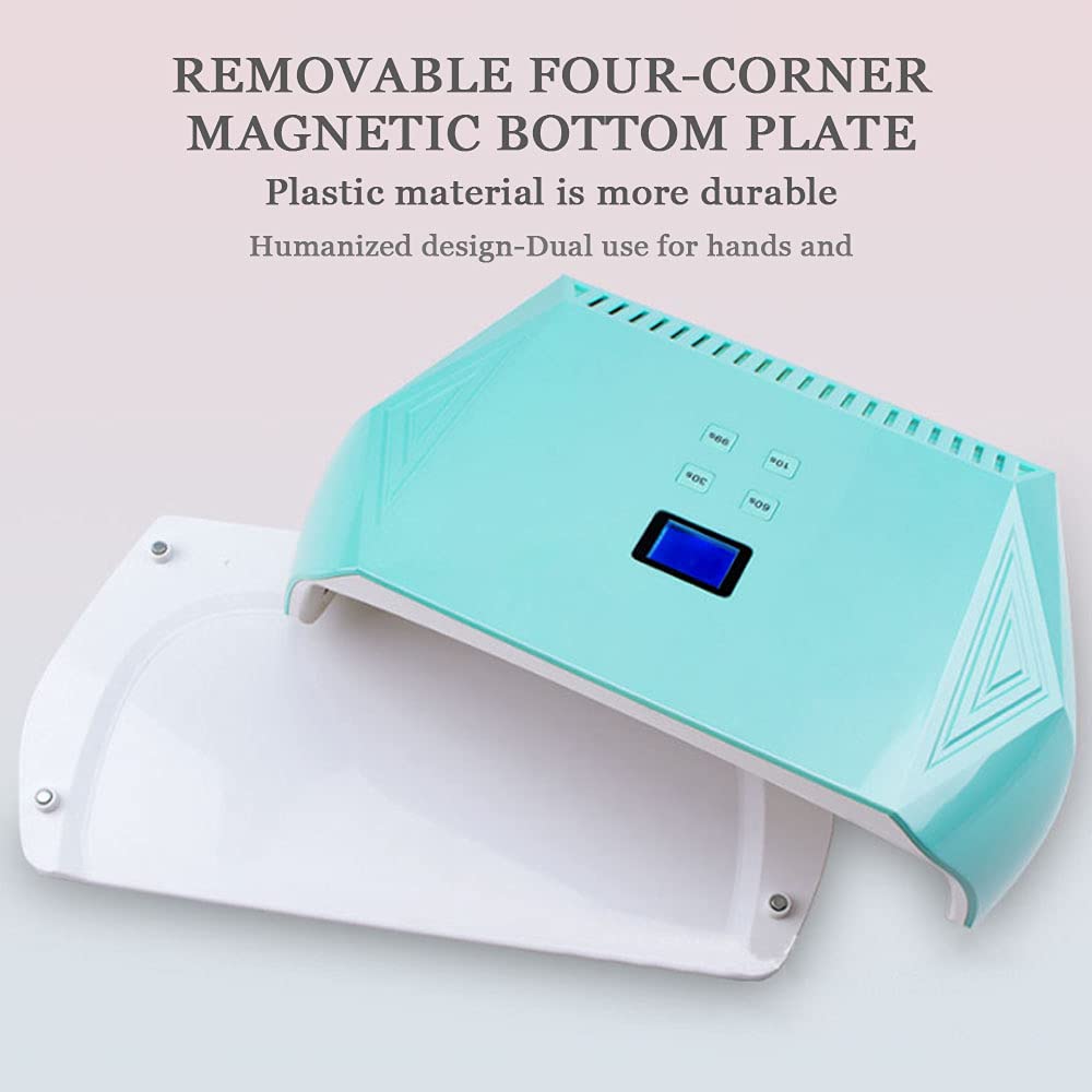 lamparas para uñas. Lámpara de uñas LED inalámbrica de 128 W, secador de uñas inalámbrico, luz rizadora de esmalte de uñas de secado rápido de 10000 mAh, herramientas de arte de uñas de gel profesiona