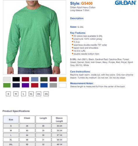 Image of Gildan Adult Heavy Cotton 5.3 oz. Long-Sleeve T-Shirt