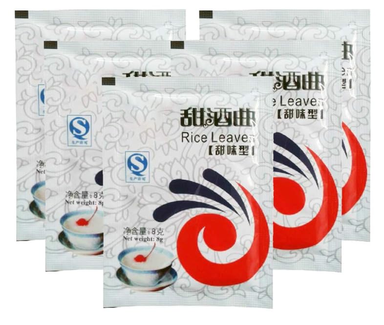 ROYJJ SZYDD - 5 paquetes de vinos de arroz dulce chino fermentación, levadura en polvo, para hacer vino dulce ángel en casa