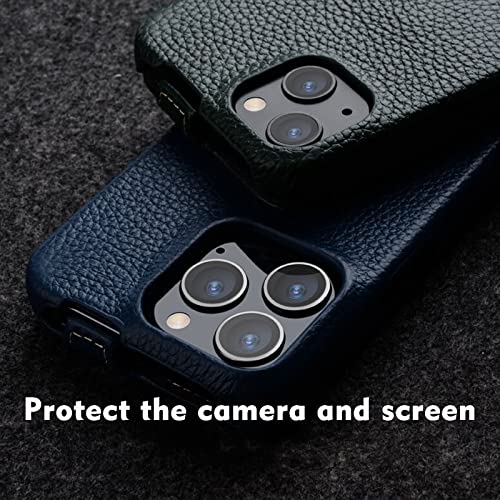 Étui vertical cuir véritable iPhone 12 Pro avec accès complet aux boutons - 2
