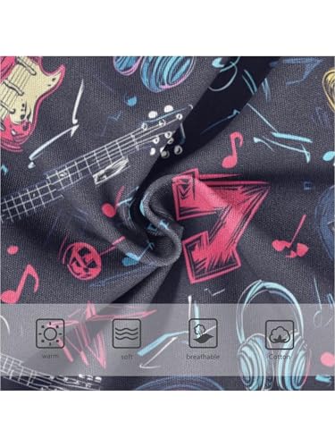 ZZKKO Rock Guitar and Musical Note Girls Underwear Toddler Panties for Girls Comfort Brief Size 2-8T3