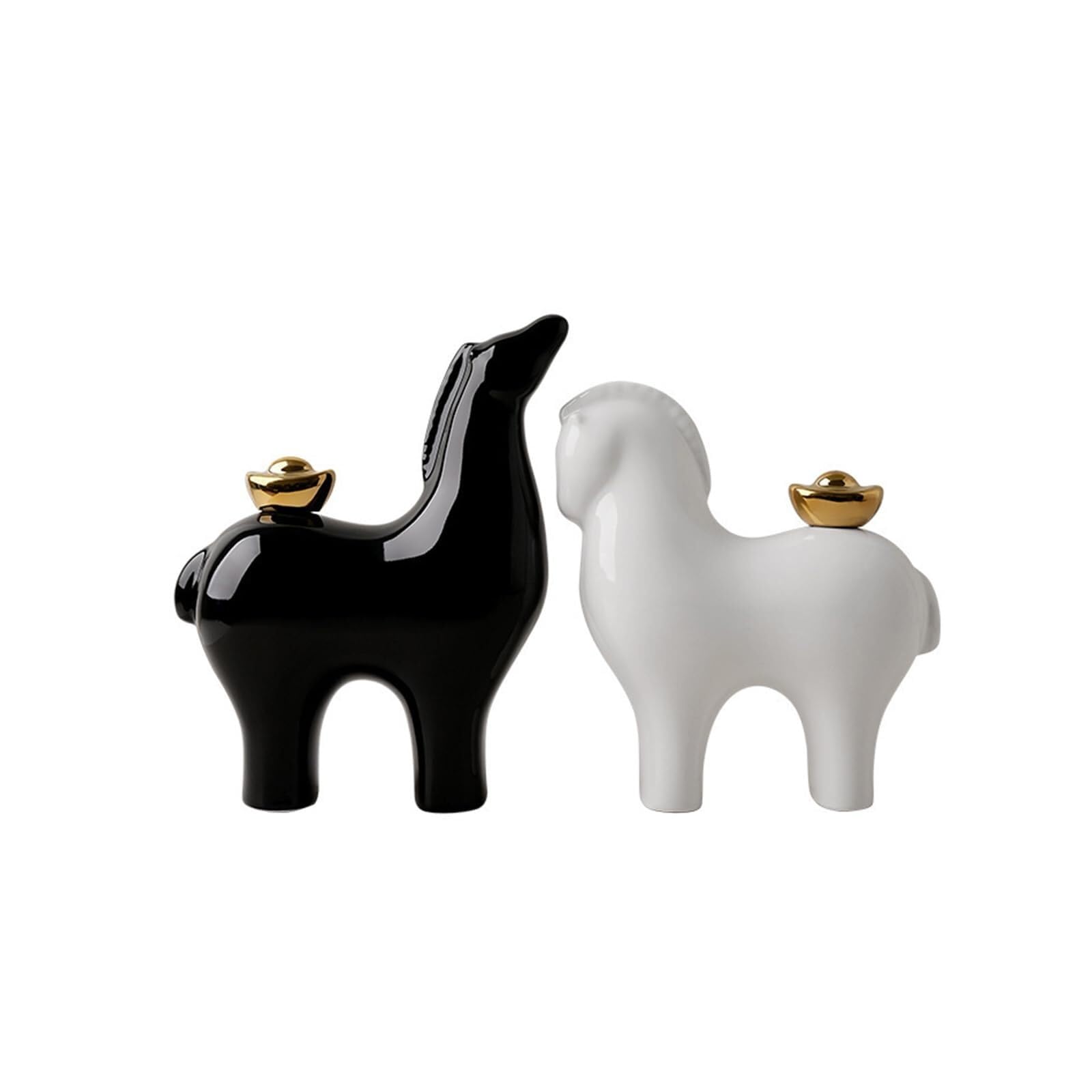 Regalos para Mujeres Escultura Abstracta Moderna de la Estatua del Caballo Deco, apartamento Dormitorio Decoración para estanterías