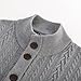 PJ PAUL JONES Men's Button Down Cardigan Sweater Cable Knit Stand Collar Cardigans Stretch Fashion Sweaters