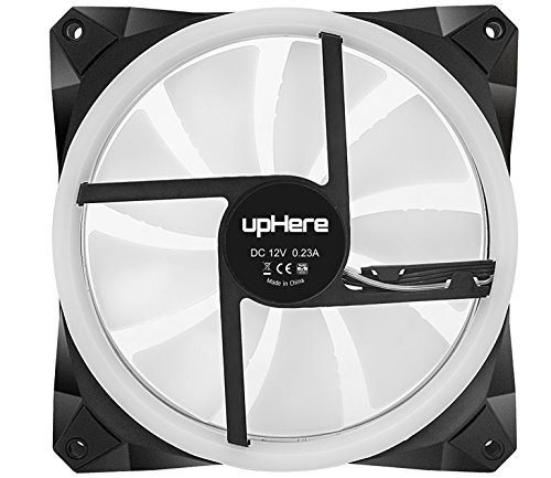 Uphere Halo Ring Led 140Mm Case Fan 5 Pack Hydraulic Bearing Quiet Cooling Case Fan For Computer Mirage Color Led Fan 3 Pin With Anti Vibration Rubber Pads(Red)/14Cmr3-5 #TOP3