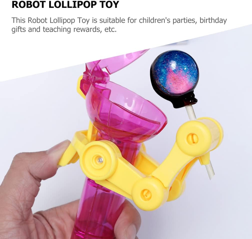 4Pcs Dinosaur Lollipop Robot Holders Creative Kids -up Candy Dispenser for Birthday Parties and Fun image 4