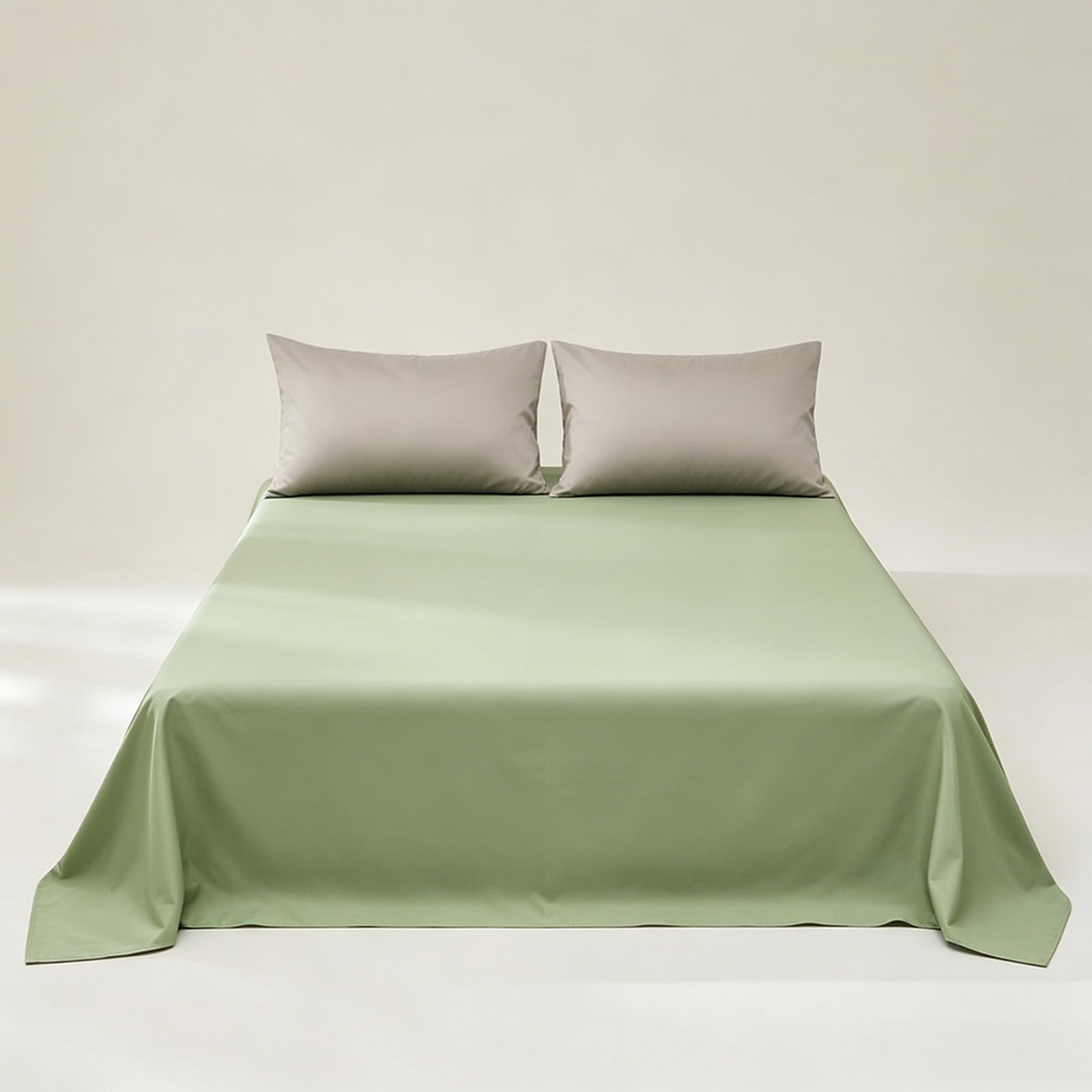 Bettlaken ohne Gummizug 245 x 250cm 100% Baumwolle Hellgrün