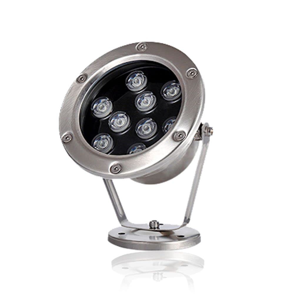 HELCEKOU Waterproof Submersible Pond Lights 9W RGB LED Lamp for Garden Pool Party DC24V IP68 Underwater Fountain Lighting