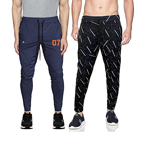 Image of AVOLT Men Slim Fit Lycra Blend Track Pants
