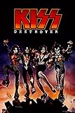 Kiss Band Destroyer Poster Album Cover Merchandise Collectibles Kiss Memorabilia Heavy Metal Music Merch 1970s Retro Vintage Cool Wall Decor Room Home Gift Cool Wall Decor Art Print Poster 12x18