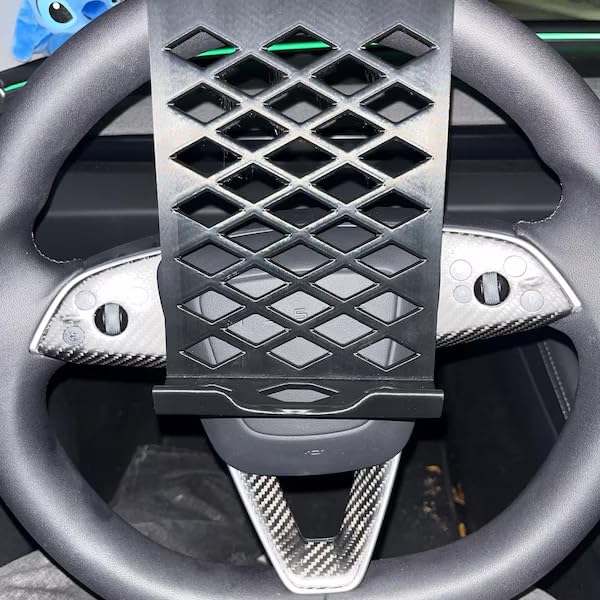 Suporte para Tablet Automotivo Generic para Volante e Painel, Tablets de 17,8 a 33 cm, Preto, 1 unidade
