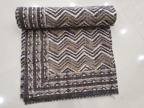 Manta interior decoracion hogar Kantha de algodon colcha hecha a mano Gudri el regalo perfecto 3