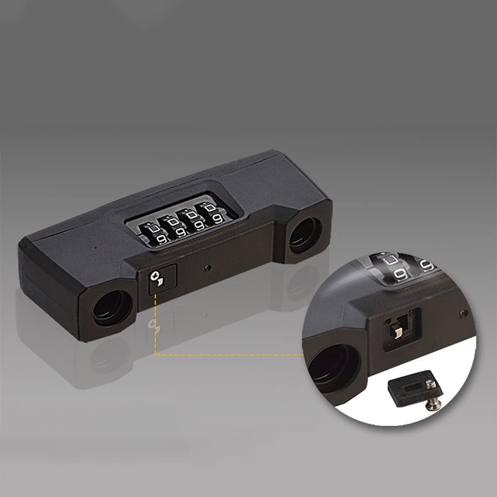 4 Digit Reseable Combination U Lock/d Lock for Bicycles/Glass Door Lock Heavy Duty Protection Long Gate Padlock (Color : Blue) (Black)