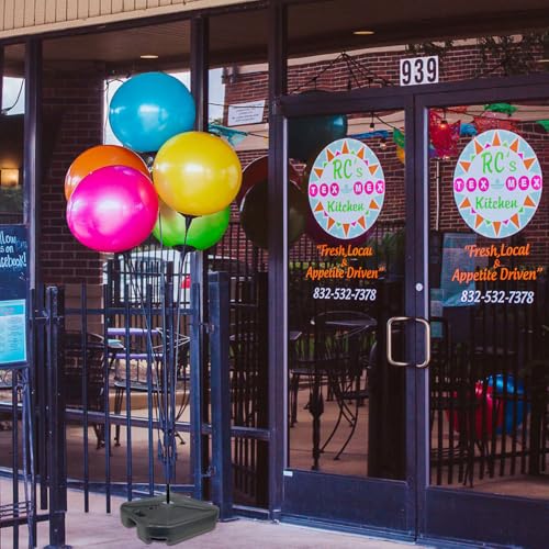 Image of Reusable Outdoor Balloon Clusters - Helium Free, All-Weather, Durable, Plastic Balloons for Advertising, Real Estate, Grand Openings & Events (Yellow, Pink, Aqua, Lime, Orange)