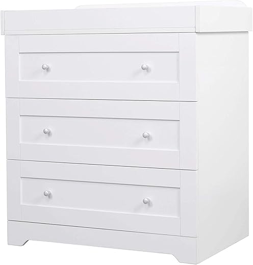 The Ultimate Guide to Baby Changing Tables: Understanding the Pros and Cons for New Parents 7 Tutti Bambini Baby Changing Dresser Station Unit (Rio) - Solid Wood 3 Drawer Chest Top Changer (White)