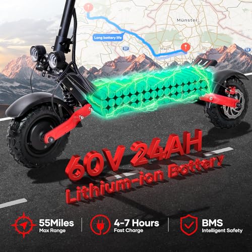 S3 Electric Scooter for Adults, 6000W Dual Motor Off-Road