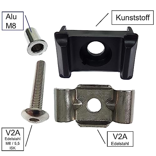 DSK / Rhehag Zaunpfostenmontage-Doppelstabzaun-Set, Schwarz, 9005 Butterfly V2 A, 10 Stück