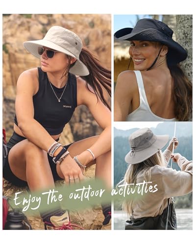 image for FURTALK Womens Sun Hat Beach Summer Wide Brim UPF 50+ Outdoor Protecti