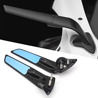 Compatible with Yamaha YZF R7 2021-2023 2024 2025/YZF R6 2017-2020 Motorcycle Accessories Black Rearview Mirrors 360° Rotatable Wind Wing Side Mirrors
