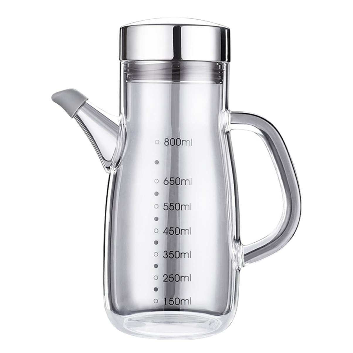 Anneome Ölflasche Großes Fassungsvermögen Glas Ölspender Dichtungsring Küchenwürzflasche für Essig Öl Flüssigkeiten mit Deckel