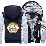 [BAKYAR] ジップパーカー 秋服 妖怪ウォッチ 裏起毛 メンズ フルジップ ジップアップパーカー フード付き 大きいサイズ 上着 トレーナー ZIP 秋 冬 春 男女兼用