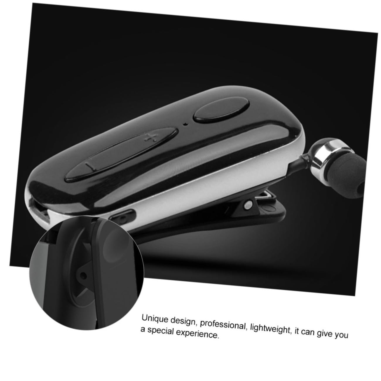 KOMBIUDA Auricolari Wireless Sportivi Clip Leggeri E Comodi Cuffie Retrattili In-ear Per Utilizzo
