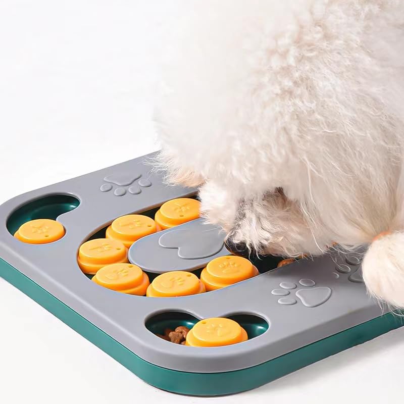 Large and small dog interactive puzzle toy dispenser, slow feedin...