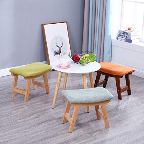Repose-pieds tabouret carré en tissu rembourré pour salon