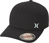 Hurley Men's Hat - Curved Brim Stretch Fitted Cap, Size Large-X-Large, Black