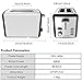 2 Slice Toaster, Stainless Steel Toaster, Extra Wide Slots, 6 Shade Settings, Prime Rated Toasters with LED Display, Removable Crumb Tray, Defrost/Reheat/Cancel Function, 800W, Silver (Black)