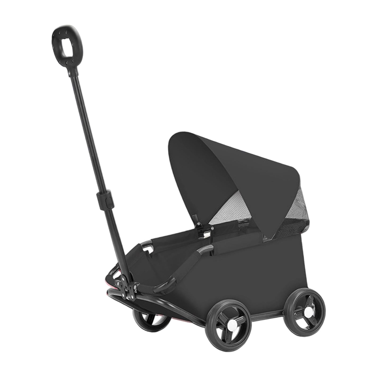 ATORSE™ Pet Stroller Large Capacity Gifts Pet Carrier for Travelling Outdoor Walking Black-picture-13