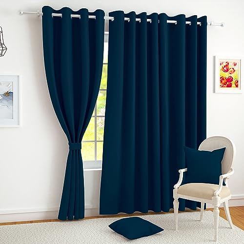 Story@Home 100% True Blackout Door Curtains 7 Feet Long Set of 2 ...