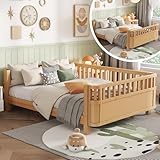 Full Size Kids Bed with Rails,...