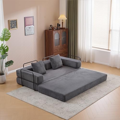 Recopilación de Sofás del mes. 45 Sofá cama plegable, sofá de pana convertible con almohadas, sofá plegable, sofás de futón, colchón plegable de espuma viscoelástica para sala de estar, recámara, sala de...