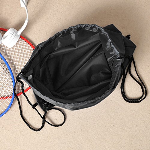 Bingone Drawstring Bag Folding Backpack Storage Black #TOP3