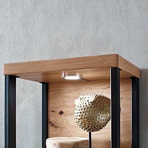 Lomadox Wohnwand Set mit Couchtisch in Eiche Bianco geölt, mit LED Beleuchtung – Bild 3