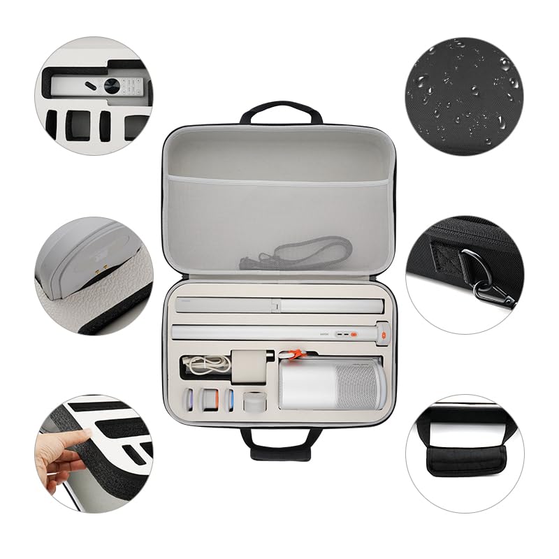Hülle für den tragbaren Projektor XGI-MI MoGo 4 2025, Neuer, schützender Reise Koffer/Tasche/Carrying Case kompatibel mit MoGo 4 Zubehör, für 4 Sonnenuntergangsfilter, Fernbedienung (XL)