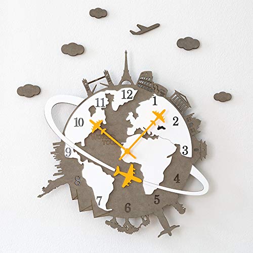Horloge muette de poche murale pour salon moderne européen de 45cm noir