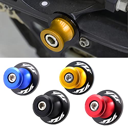 2Pcs 6Mm M6 X1.5 Motorcycle Swing Arm Sliders Spools Cnc Swing Arm Stand Screw For Yamaha Yzf R1 R3 R6 R25 R1000 (Gold) #TOP2