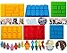 Youdepot Premium Silicone Molds Blocks Robots Chocolate Molds Ice Cube Molds Candy Set of 8 (Blue/Green/Yellow/red)