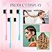 Baderke 5 Pcs Edge Brush Control Hair Edge Contro Comb Set Hair Brush Double Sided Control for Woman Styling Back Brushing(Candy Color)