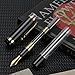 Jinhao Tiandao 1935 Fountain Pen #8 Sword Fine Nib, Black and Clear Acrylic with Large Converter and Guitar Clip