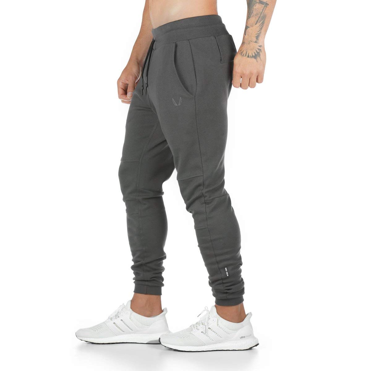 Spodnie męskie spodnie dresowe cargo chinosy fitness spodnie slim fit joggery moda uliczna spodnie sportowe młoda moda spodnie rekreacyjne, ciemnoszary, XXL