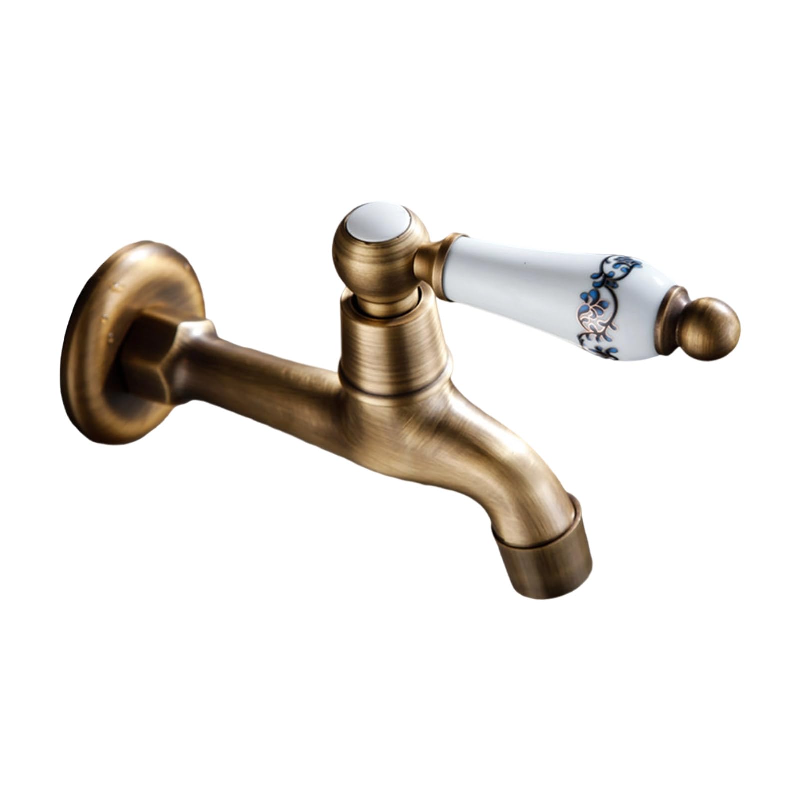 Msioytog Multicolor Basin Bathtubs Sink Faucet Brass Single Cold Water Mop Faucet Outdoor Garden Water Tap Wall Mounted Basin Tap Enduring Single Cold Mop