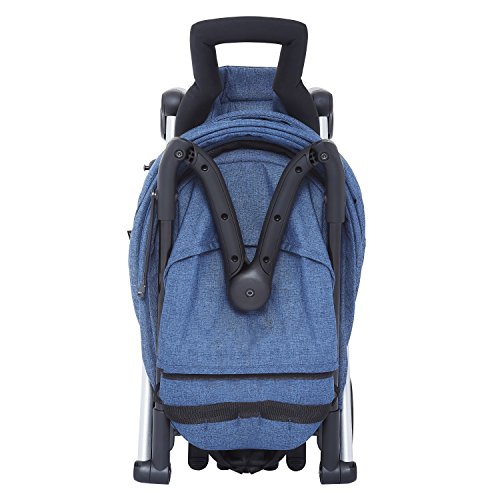 Evolur Voyager Stroller: Navy | One-Hand Easy Fold | Ultra Lightweight Compact Baby Stroller | Best Used for Airplane