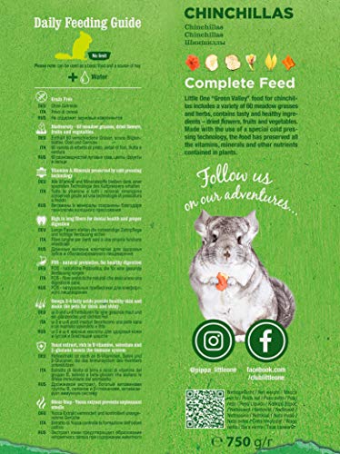 Little One "Grünes Tal" Compleet voer voor chinchilla's in zak, 4-pack (4 x 750 g) - Image 4