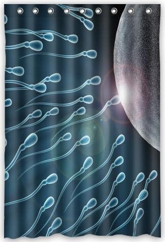 Amazing Mobile sperm Semen spermatozoa and ova Design Shower Curtain Bath Decor Curtain 48 " x 72 "