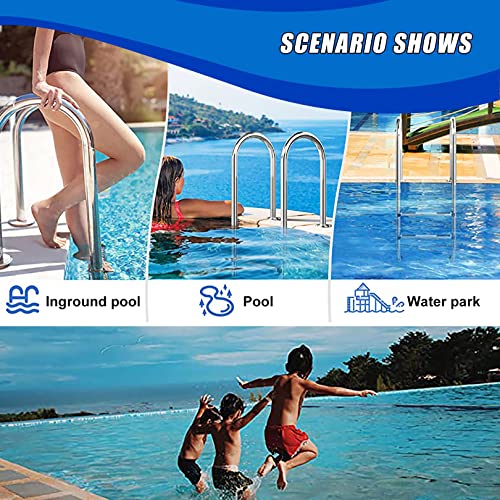 Barandal para piscina acero inoxidable 2 pasos antideslizante miniatura 6