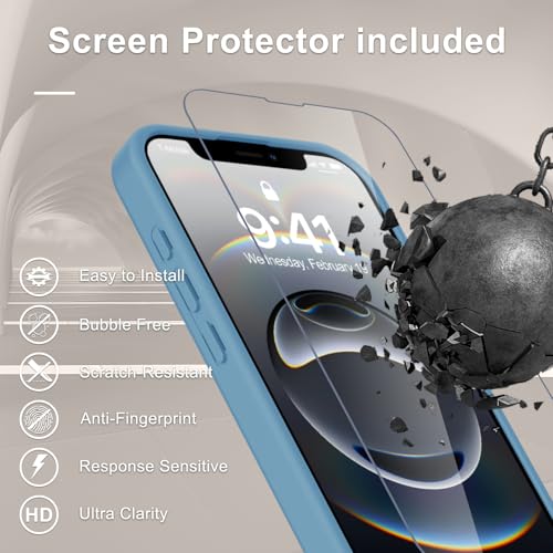 Image of for iPhone 17e Case, iPhone 16e Case, Matte Magnetic Phone Cover [with 1 Screen Protector] [Support for MagSafe] [Shockproof Military Grade Protection] Translucent Frosted Back, Lavender Purple