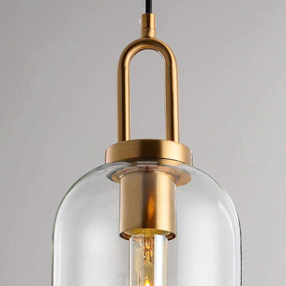 Jadalnia, bar, lampka nocna, biuro, sypialnia, luksusowa lampa podłogowa LED, żyrandol nordycki ze szklanym kloszem, światło w kolorze miedzianym, bateria 50 x 15